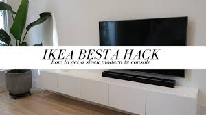 Ikea floating shelf above tv. Ikea Besta Hack Sharing Exactly What We Ordered And How We Installed Our New Tv Console Youtube