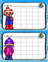 positive behavior sticker chart reward incentives winter snow theme