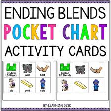 Ending Blend Words Pocket Chart Activities First Grade