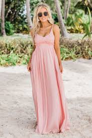 Once In A Lifetime Light Pink Maxi Dress Pink Lily
