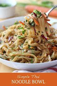 Simple Thai Noodle Bowl So Easy Joyous Apron Recipe Recipes Pasta Dishes Thai Noodles