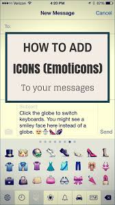 How To Add Icons Emoticons To Your Messages Be Web Smart Messages Your Message Emoji Keyboard