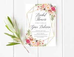 Excited To Share This Item From My Etsy Shop Digital Bridal Bridal Shower Invitations Templates Floral Bridal Shower Invitations Gold Baby Shower Invitations