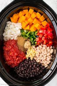 Slow Cooker Butternut Squash Chili Garnish Glaze Recipe Healthy Butternut Squash Vegetarian Recipes Healthy Recipes