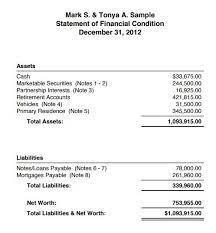 Detailed Net Worth Statement Template Statement Template Templates Net Worth