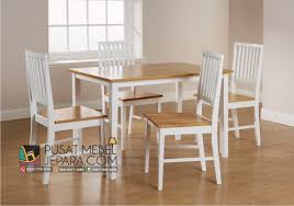 Meja Makan Minimalis Natural Duco White Seater Meja Makan Kursi Makan Mebel