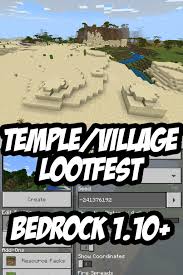 Minecraft bedrock edition best seeds. Loot Seed For Pe Bedrock 1 10 241376192 Minecraft Projects Minecraft Blueprints Amazing Minecraft