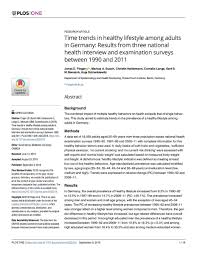 This article is more than 1 year old. Robert Koch Institut On Twitter In Germany Healthylifestyle Sports Nosmoking A Healthydiet No Risk Drinking Normal Weight Has Considerably Increased Since The Early 1990s Among All Men Women In All