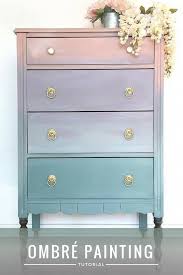 Diy Tutorial How To Paint Ombre Furniture With Eco Friendly Furniture Paint From Country Chic Paint Furniture Makeover Furniture Makeover Diy Redo Furniture