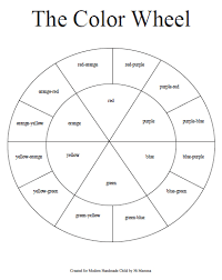 Color Wheel Worksheet Pdf Printable Blank Color Chart