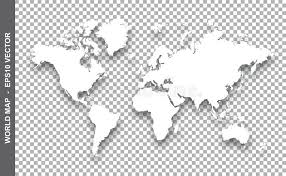 Vector White World Map With Shadow On Transparent Background Vector Design Elem Sponsored Adverti World Map Vector Free Free Printable World Map World Map