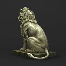 3d Model Stone Lion Stone Lion Lion Animal Sculptures
