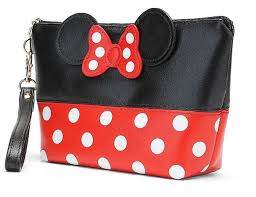 Minnie Mouse Makeup Bag Travel Cosmetic Cartoon Bow For Woman Zipper Plus Color Cosmetic Storage Bags Travel Cosmetic Bag Organizers Cosmetic Bag