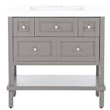 Glacier bay national park offers one of the last unspoiled destinations in the american northwest. Glacier Bay Ashland 36 7 Inch W X 19 06 Inch D Vanity In Taupe Gray With Cultured Marble V The Home Depot Canada