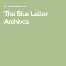 The Blue Letter Archives Fleetwood Mac Fleetwood Lettering