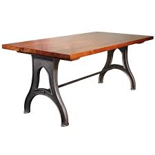 Bespoke Walnut Desk With Cast Iron Legs Industrial Modern Work Custom Table In 2020 Iron Table Legs Wrought Iron Table Legs Cast Iron Table Legs