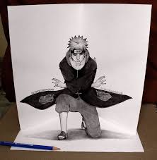 Pein 3d Illusion Sketch 3d Illusions 3d Sketch Illusions