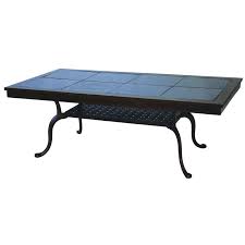 Darlee Series 77 52 X 28 Inch Cast Aluminum Patio Coffee Table With Granite Top Mocha Brown Granite Tile 201077 B 201077b Brown Mo Wicker Coffee Table Metal Dining Table Granite Tile