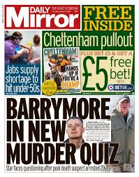 Saunders is wild for this. Daily Mirror 2021 03 18