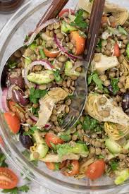 Mediterranean Lentil Salad Recipe In 2020 Lentil Recipes Easy Lentil Salad Delicious Healthy Recipes