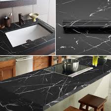 Marble is a natural stone, very popular choosing black marble kitchen worktops over classic white is a bold choice, but smart. Buy 11 8 78 7 Marble Contact Paper Black White Marble Granite Wallpaper Looks Real Thicken Peel And Stick Wallpaper Kitchen Countertops Wall Paper For Cabinet Furniture Renovation Upgrade Online In Kazakhstan B08yy8143r