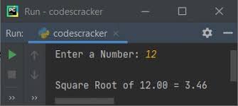 Take the square root of the area. How To Get The Square Of A Number In Python