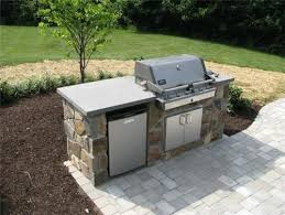 outdoor kitchen: grill island  the