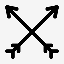Download Crossed Arrows Line Icon Vector Line Icons Arrows Crossed Png And Vector With Transparent Background For Free Download