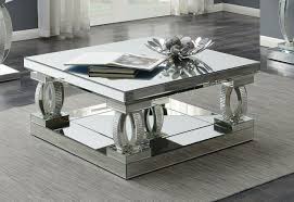 The versatility of this furniture makes it very suitable for all. The Avonlea Square Coffee Table With Lower Shelf Clear Mirror 722518 Available At Jaxco Furniture Serving Jacksonville Fl And Surrounding Areas
