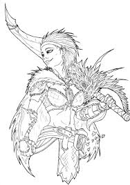 This collection includes mandalas, florals, and more. Character Monster Hunter Coloring Page Free Printable Coloring Pages For Kids