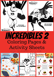 I find that i love to color with my kids. Incredibles 2 Coloring Pages And Activity Sheets The Momma Diaries