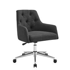 Black And White Striped Desk Chair Bilger Linen Task Chair In 2020 Task Chair Chair Chair Upholstery