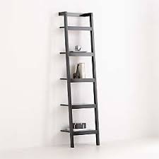 The pierce black leaning bookcase is made in vietnam. Leaning Bookshelf Crate And Barrel