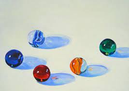 Marble Art Original Painting Of Glass Marbles Acrylic On Etsy Marble Art Original Paintings Glass Painting