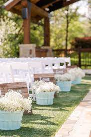 Baby S Breath Barrel Wedding Aisle Markers Wedding Aisle Marker Ideas Rustic Wed Wedding Aisle Decorations Ceremony Decorations Outdoor Fun Wedding Decor