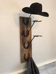 Hat Rack With Coat Hook Free Shipping Etsy Hat Rack Diy Hat Rack Cowboy Hat Rack