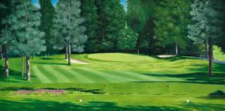 Sunset Ranch Kelowna B C Hole 15 Oil Painting Sunset Ranch Golf Courses