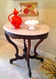 Antique Marble Top Table With Ceramic Wheels 259 Sold Marble Tables Design Table Marble Table