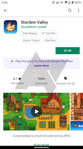 تسريبات تؤكد بدء جوجل في إختبار تطبيق Play Pass وخدمة بث الألعاب Games To Play Free Games Stardew Valley