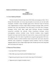 Karya tulis tentang kenakalan remaja. Makalah Kenakalan Remaja