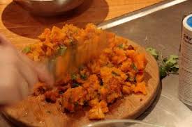 Jamie Oliver S Sweet Potato Mash With Lime Mango Chutney Coriander Mashed Sweet Potatoes Cooking Recipes Jamie S 15 Minute Meals