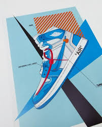 Off white nike shoes wallpaper. Nike Air Jordan 1 Off White Poster Off White Trainer Etsy Air Jordans White Nike Shoes Sneakers Wallpaper