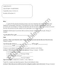 Lesson Plan Parts Of The House Esl