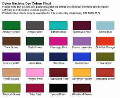 Dylon Washing Machine Dye Colour Chart 22 Colours Dylon