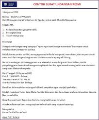 Surat resmi terdiri dari kop surat, nomor bahasa yang digunakan bersifat formal. Contoh Surat Undangan Rapat Resmi Ulang Tahun Pernikahan