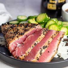Fast & Easy Pan Seared Ahi Tuna Steaks (Use Ahi Or Yellowfin Tuna!)