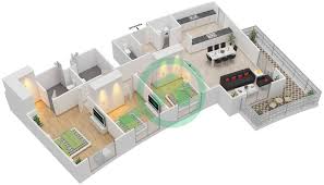 While it might be a lot of space for just one person, it can be just the right amount for a growing family, or even a couple who. Floor Plans For Type 3h T 3 Bedroom Apartments In Al Reef Downtown Bayut Abu Dhabi