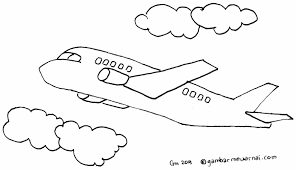 Sketsa gambar paud tema kendaraan udara : Contoh Gambar Mewarnai Gambar Kendaraan Di Udara Kataucap