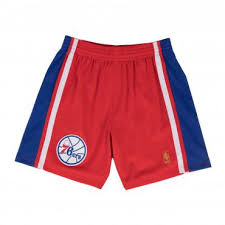 Philadelphia 76ers Nba Hardwood Classics Throwback Red Swingman Shorts