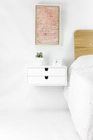 A bedside cabinet resembles a bedside table, but with drawers or a small cupboard door. Sleek And Contemporary Solid Wood Hand Crafted Bedside Table X2f Nightstand Floating Drawer The Floating Nightstand Floating Bedside Table Floating Drawer